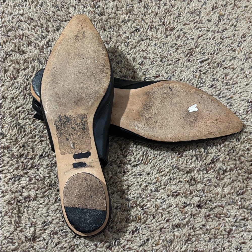 STUART WEITZMAN- leather slingback point-toe flats - Picture 5 of 5